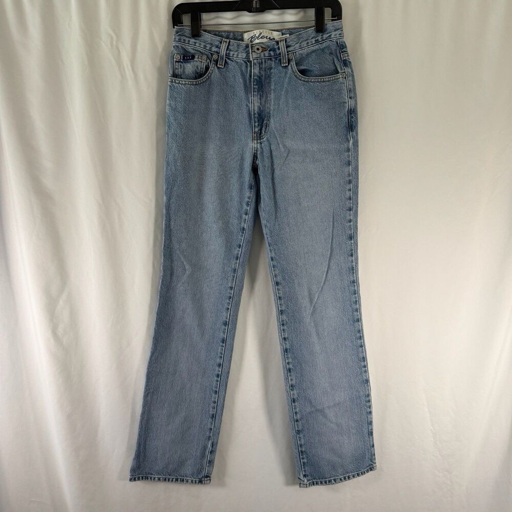 Vintage Express Bleus Bootcut Jeans Women's 5/6 Long Light Wash High Rise Cotton